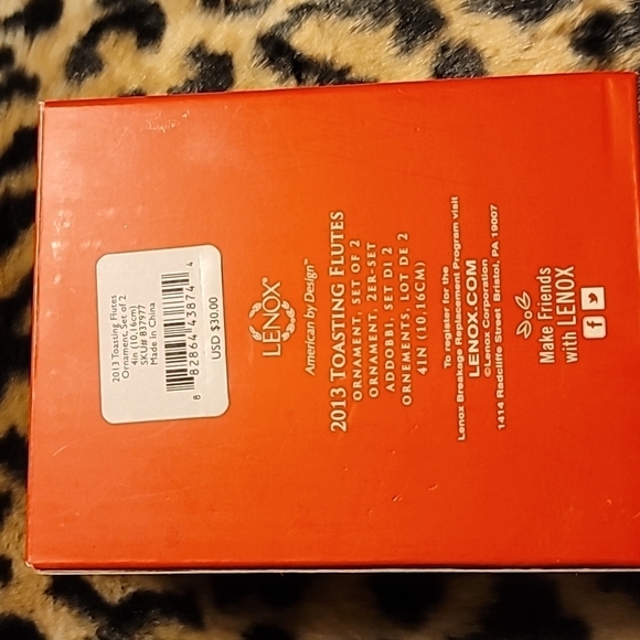 LENOX BRAND NEW 2013 Our First Toasting Flute Ornament - Picture 5 of 7